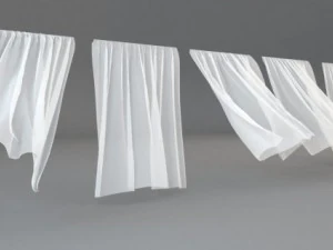 curtains in the wind 3D Model