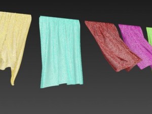 curtains in the wind 3D Model