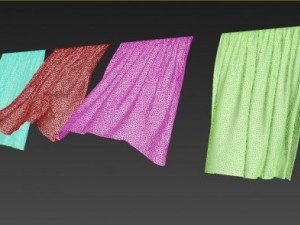 curtains in the wind 3D Model