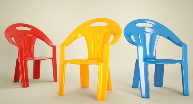 plastic seats 3D Model .c4d .max .obj .3ds .fbx .stl .blend