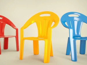 플라스틱 좌석 3D 모델