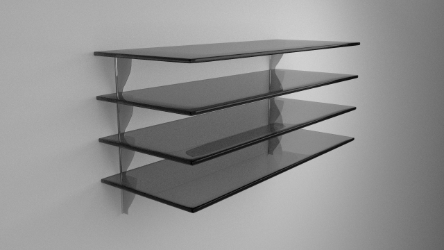 glass shelves 3D Модель .c4d .max .obj .3ds .fbx .stl .blend 
