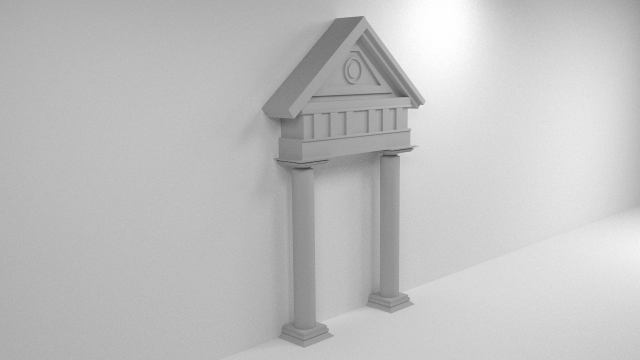 roman style gate 3D Model .c4d .max .obj .3ds .fbx .stl .blend 