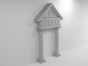 roman style gate Model 3D