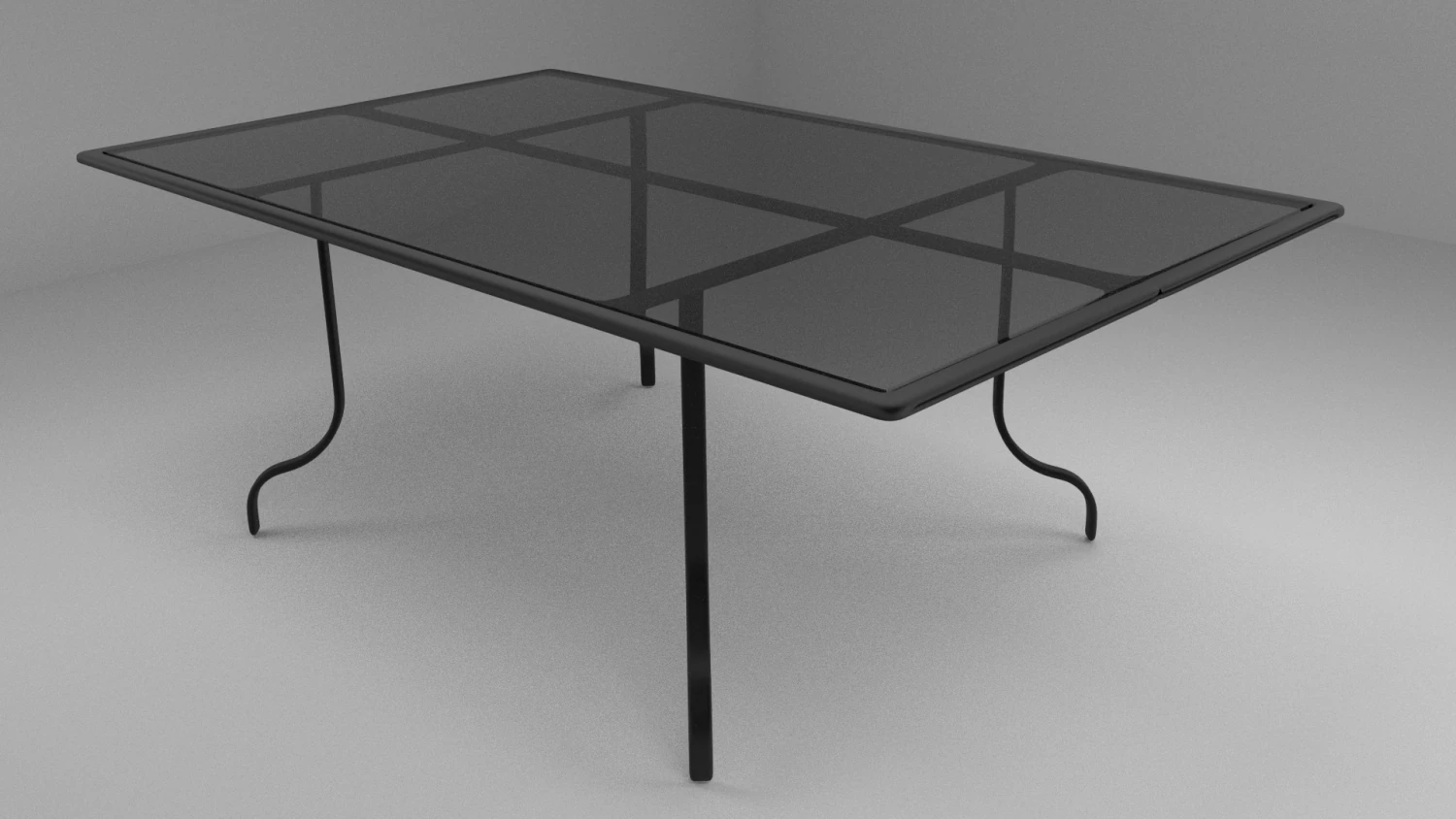 glass top table 3D Model .c4d .max .obj .3ds .fbx .stl .blend 