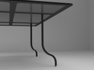 glass top table Model 3D