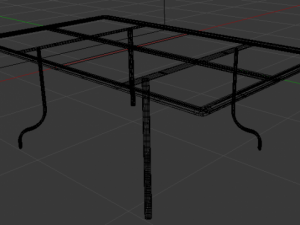 glass top table Model 3D