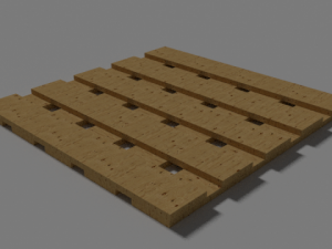 wooden crates pallets 3D Модель