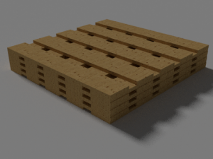 wooden crates pallets 3D Модель