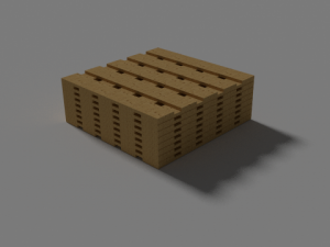 wooden crates pallets 3D Модель