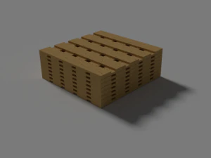 wooden crates pallets 3D Model