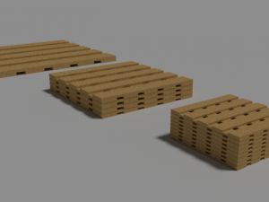 wooden crates pallets 3D Модель