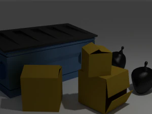 actifs poubelles Modèle 3D