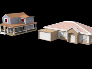 simple house exteriors 3Dモデル