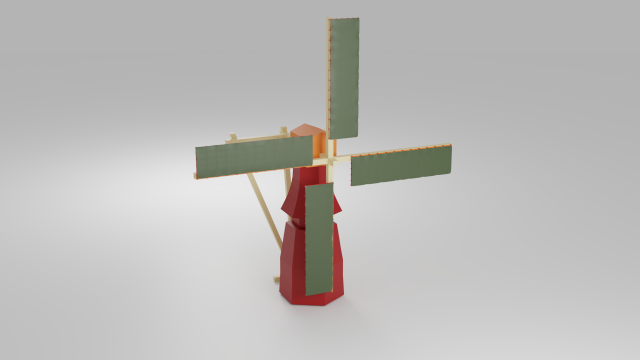 dutch windmill 3D 模型 .c4d .max .obj .3ds .fbx .stl .blend 
