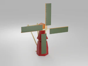 オランダの風車 3Dモデル