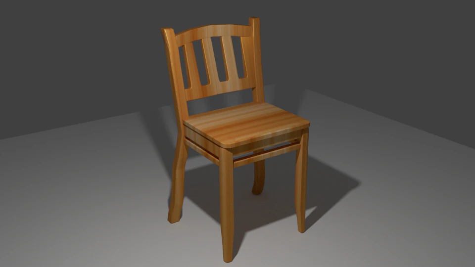 wood chair 3D Model .c4d .max .obj .3ds .fbx .stl .blend 