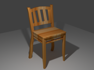 wood chair Modelo 3D