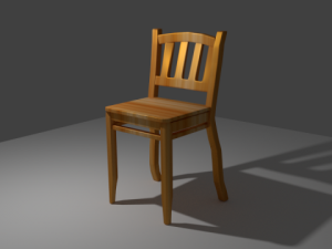 wood chair Model 3D