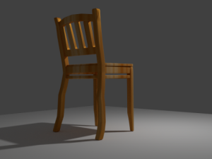 wood chair Model 3D