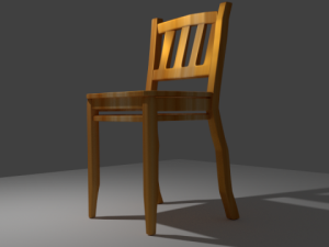 wood chair Model 3D