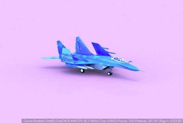 mig 29 Modelo 3D .c4d .max .obj .3ds .fbx .stl .blend 