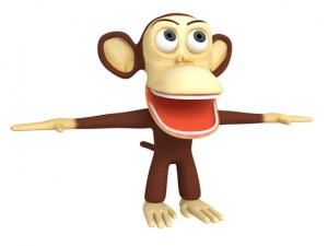 monkey cartoon character model 3D Model