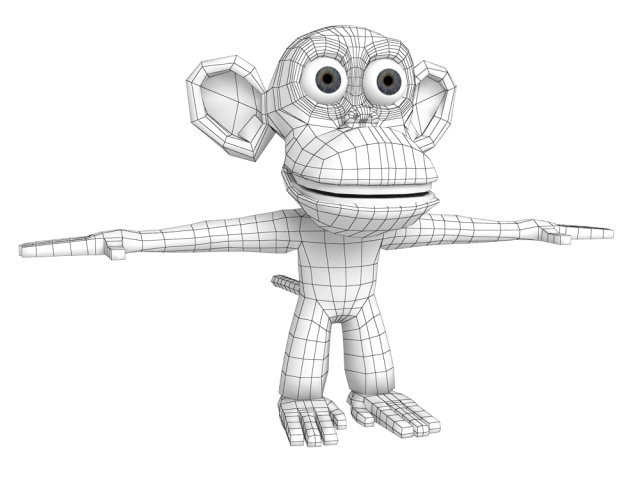 monkey cartoon character model 3D Model in Cartoon 3DExport
