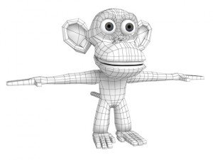 monkey cartoon character model 3D Model