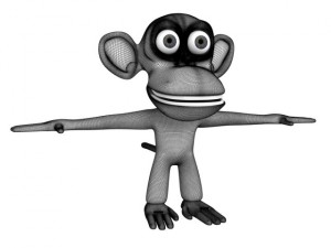 monkey cartoon character model 3D Model