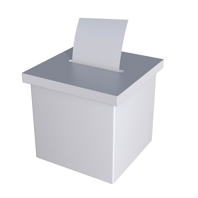 blank election box ballot campaign mockup Modelo 3D .c4d .max .obj .3ds .fbx .stl .blend 