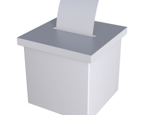 blank election box ballot campaign mockup 3D Model