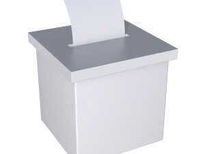 blank election box ballot campaign mockup Modelo 3D