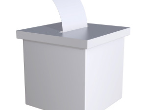 blank election box ballot campaign mockup Modelo 3D