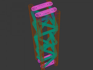 steel truss girder element Model 3D
