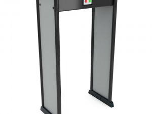 metal detector scanner airport security gates with metal detectors walk through detector 3D Модель
