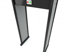 metal detector scanner airport security gates with metal detectors walk through detector 3D Model