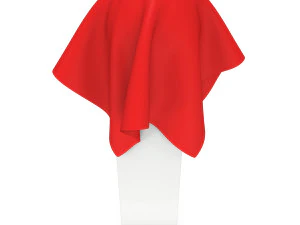 presentation pedestal covered with red cloth 3D Model