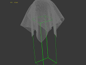 presentation pedestal covered with red cloth 3D Model