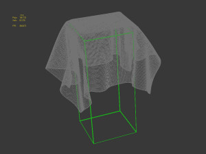 presentation pedestal covered with red cloth Modèle 3D