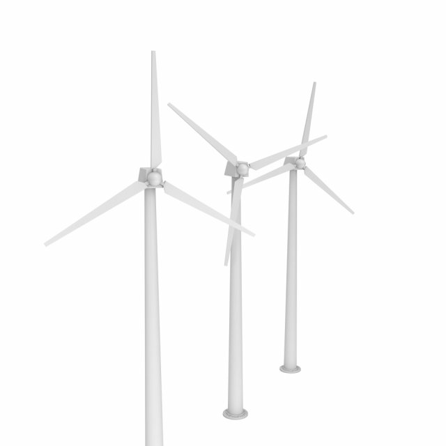 wind turbine low poly 3D Model .c4d .max .obj .3ds .fbx .stl .blend 