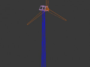 wind turbine low poly 3D Model