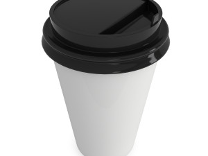disposable coffee cups blank paper mug 3D Model