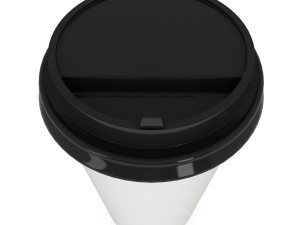 disposable coffee cups blank paper mug 3D Model