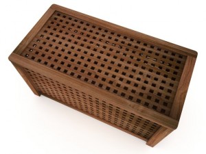 wood modern ikea hol coffee storage table acacia Modelo 3D