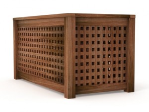 wood modern ikea hol coffee storage table acacia Modelo 3D