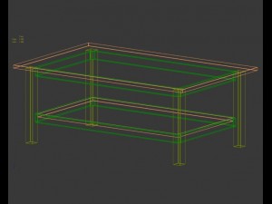 ikea hemnes coffee table in the three colors Model 3D