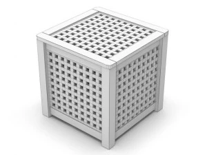 ikea hol side table acacia 3D Model