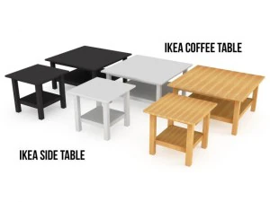 ikea ヘムネス サイドテーブル 3色展開 3Dモデル