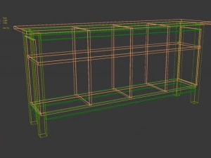 ikea hemnes console table in the three colors 3D Model